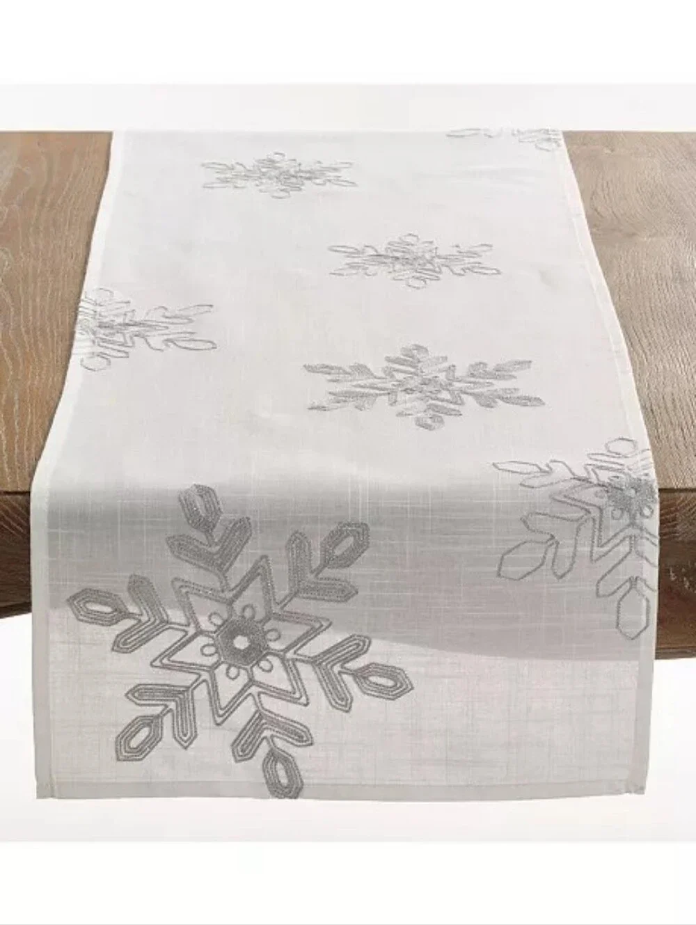 Saro Lifestyle Nivalis Collection Snowflake Design Runner